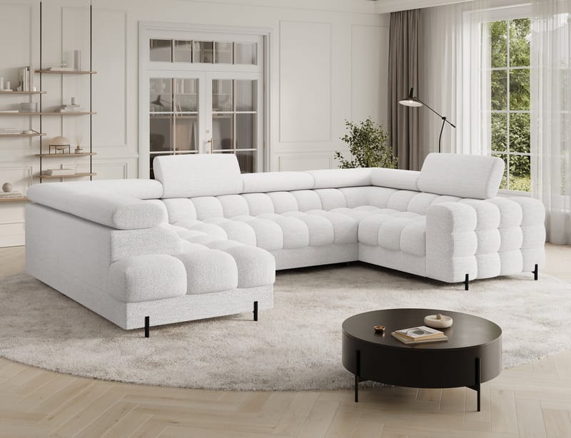 Fectory 6-sits Bubblig Hörnbäddsoffa med Schäslong och förvaring Vänster - Royal 01 - Möbler - Vardagsrum - Bäddsoffor - Hörnbäddsoffa