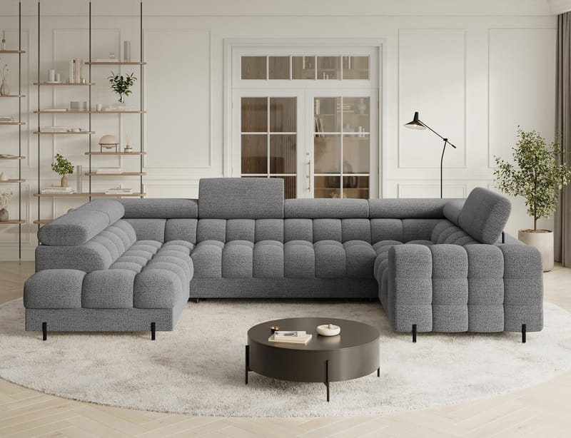 Fectory 6-sits Bubblig Hörnbäddsoffa med Schäslong och förvaring Vänster - Royal 03 - Möbler - Vardagsrum - Bäddsoffor - Hörnbäddsoffa