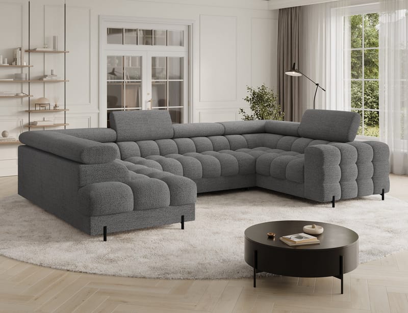 Fectory 6-sits Bubblig Hörnbäddsoffa med Schäslong och förvaring Vänster - Royal 03 - Möbler - Vardagsrum - Bäddsoffor - Hörnbäddsoffa