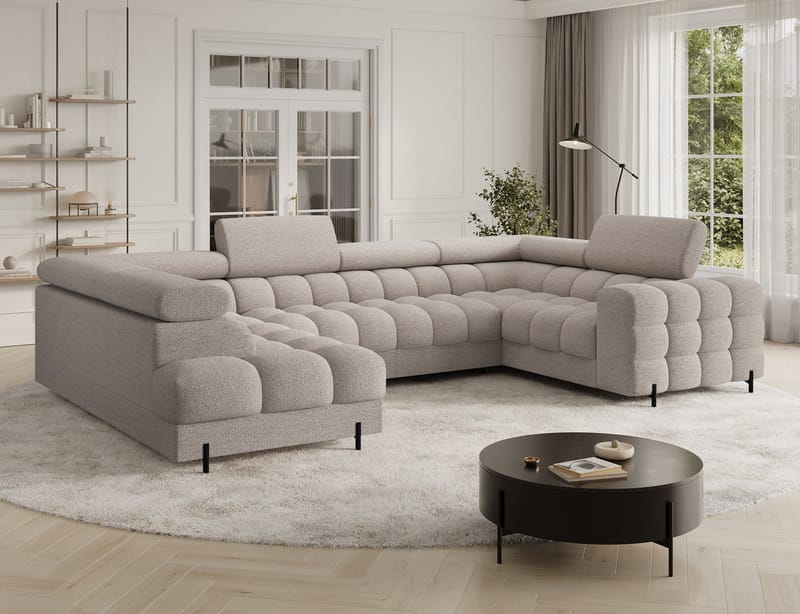 Fectory 6-sits Bubblig Hörnbäddsoffa med Schäslong och förvaring Vänster - Royal 18 - Möbler - Vardagsrum - Bäddsoffor - Hörnbäddsoffa