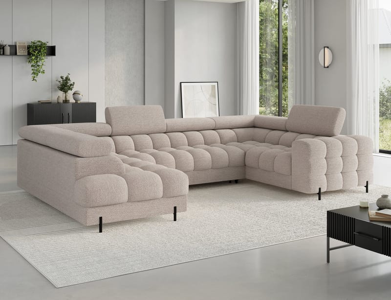 Fectory 6-sits Bubblig Hörnbäddsoffa med Schäslong och förvaring Vänster - Royal 18 - Möbler - Vardagsrum - Bäddsoffor - Hörnbäddsoffa