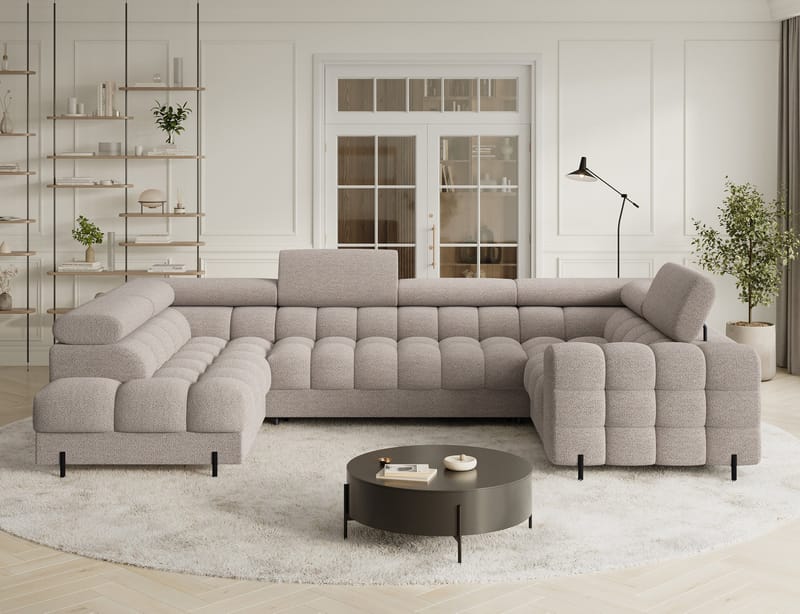 Fectory 6-sits Bubblig Hörnbäddsoffa med Schäslong och förvaring Vänster - Royal 18 - Möbler - Vardagsrum - Bäddsoffor - Hörnbäddsoffa