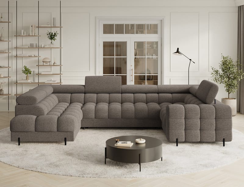Fectory 6-sits Bubblig Hörnbäddsoffa med Schäslong och förvaring Vänster - Royal 20 - Möbler - Vardagsrum - Bäddsoffor - Hörnbäddsoffa