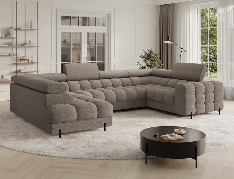 Fectory 6-sits Bubblig Hörnbäddsoffa med Schäslong och förvaring Vänster - Royal 20 - Möbler - Vardagsrum - Bäddsoffor - Hörnbäddsoffa