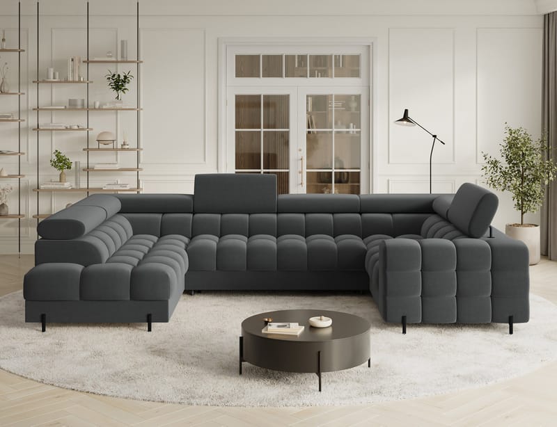 Fectory 6-sits Bubblig Hörnbäddsoffa med Schäslong och förvaring Vänster - Sola 06 - Möbler - Vardagsrum - Bäddsoffor - Hörnbäddsoffa