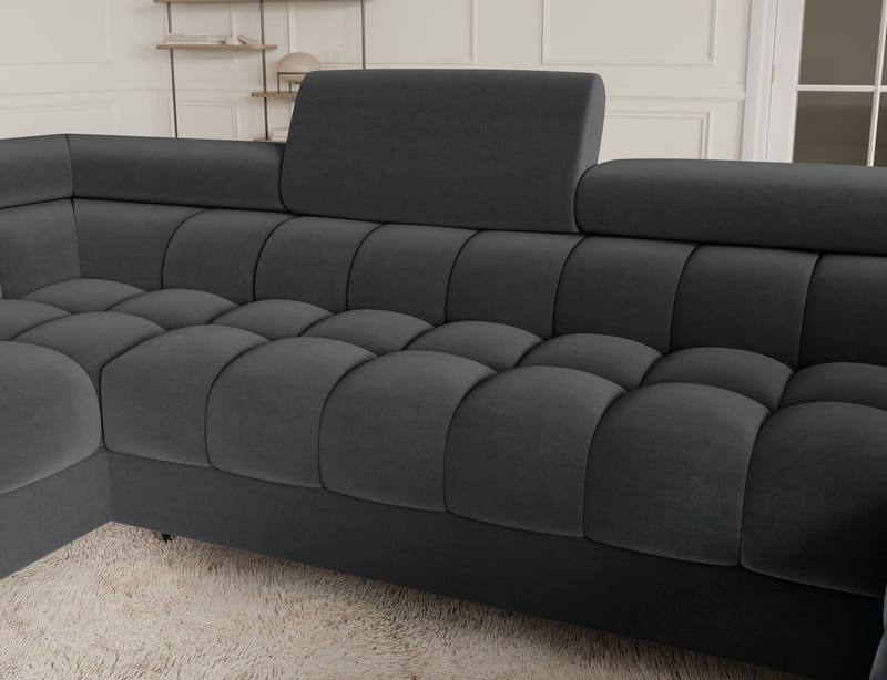 Fectory 6-sits Bubblig Hörnbäddsoffa med Schäslong och förvaring Vänster - Sola 06 - Möbler - Vardagsrum - Bäddsoffor - Hörnbäddsoffa
