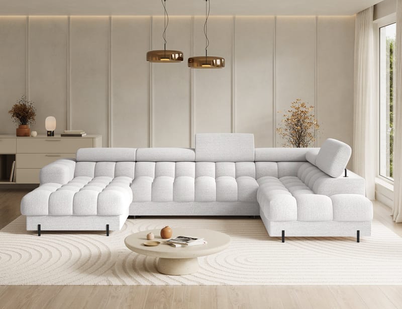 Feraria 6-sits Bubblig Bäddsoffa med Divan och Schäslong förvaring Höger - Royal 01 - Möbler - Vardagsrum - Bäddsoffor - Hörnbäddsoffa