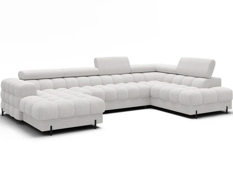 Feraria 6-sits Bubblig Bäddsoffa med Divan och Schäslong förvaring Höger, Royal 01