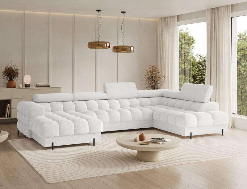 Feraria 6-sits Bubblig Bäddsoffa med Divan och Schäslong förvaring Höger - Royal 01 - Möbler - Vardagsrum - Bäddsoffor - Hörnbäddsoffa