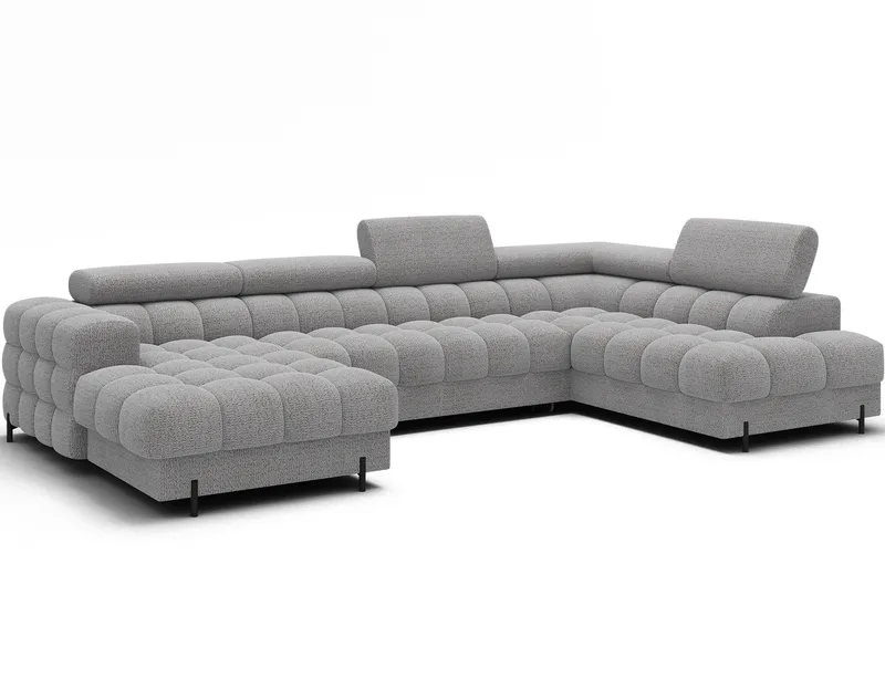 Feraria 6-sits Bubblig Bäddsoffa med Divan och Schäslong förvaring Höger, Royal 03