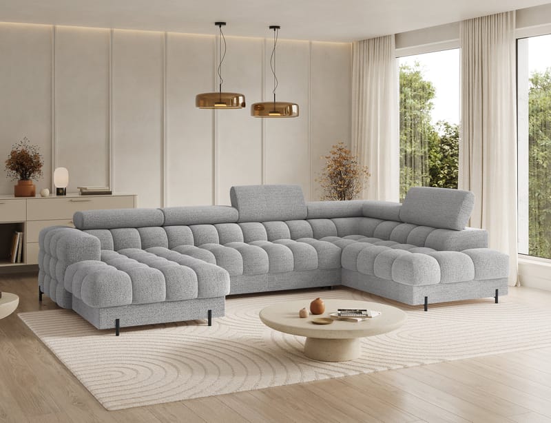 Feraria 6-sits Bubblig Bäddsoffa med Divan och Schäslong förvaring Höger - Royal 03 - Möbler - Vardagsrum - Bäddsoffor - Hörnbäddsoffa