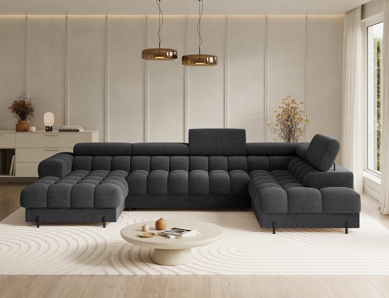 Feraria 6-sits Bubblig Bäddsoffa med Divan och Schäslong förvaring Höger - Royal 05 - Möbler - Vardagsrum - Bäddsoffor - Hörnbäddsoffa