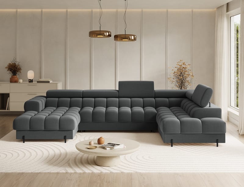 Feraria 6-sits Bubblig Bäddsoffa med Divan och Schäslong förvaring Höger - Sola 06 - Möbler - Vardagsrum - Bäddsoffor - Hörnbäddsoffa