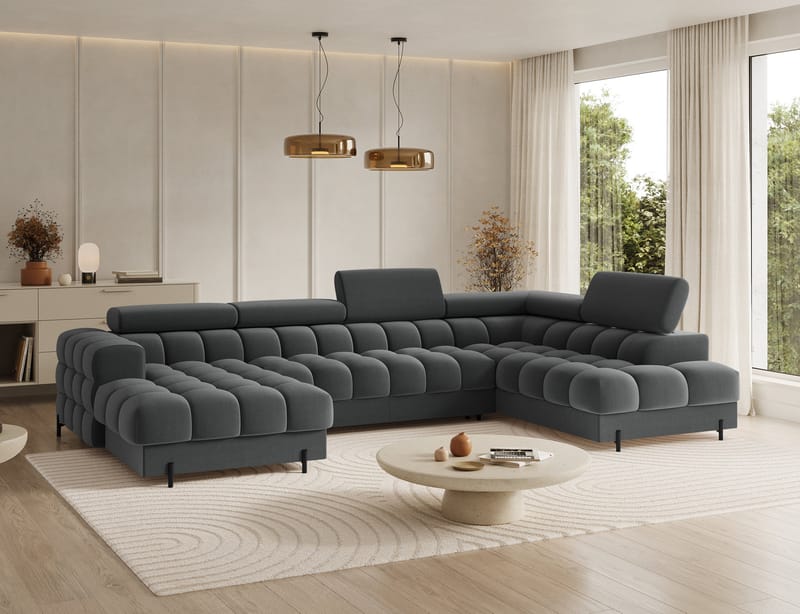 Feraria 6-sits Bubblig Bäddsoffa med Divan och Schäslong förvaring Höger - Sola 06 - Möbler - Vardagsrum - Bäddsoffor - Hörnbäddsoffa