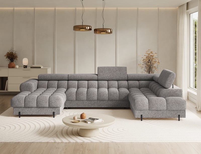 Feraria 6-sits Bubblig Bäddsoffa med Divan och Schäslong förvaring Höger - Pellerito 20 - Möbler - Vardagsrum - Bäddsoffor - Hörnbäddsoffa