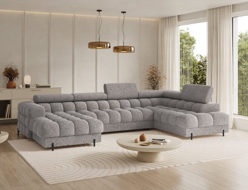 Feraria 6-sits Bubblig Bäddsoffa med Divan och Schäslong förvaring Höger - Pellerito 20 - Möbler - Vardagsrum - Bäddsoffor - Hörnbäddsoffa