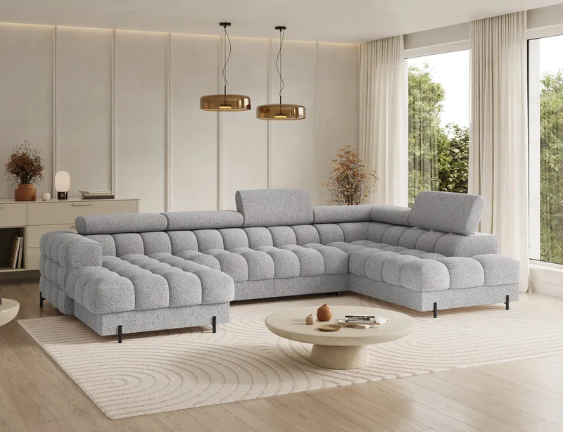 Feraria 6-sits Bubblig Bäddsoffa med Divan och Schäslong förvaring Höger - Pellerito 03 - Möbler - Vardagsrum - Bäddsoffor - Hörnbäddsoffa