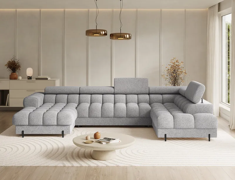 Feraria 6-sits Bubblig Bäddsoffa med Divan och Schäslong förvaring Höger - Pellerito 03 - Möbler - Vardagsrum - Bäddsoffor - Hörnbäddsoffa