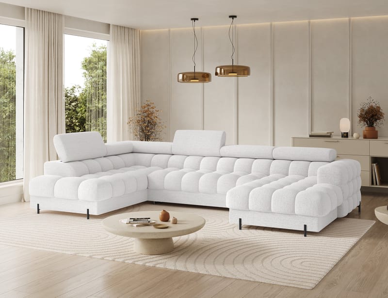Feraria 6-sits Bubblig Bäddsoffa med Divan och Schäslong förvaring Vänster - Royal 01 - Möbler - Vardagsrum - Bäddsoffor - Hörnbäddsoffa