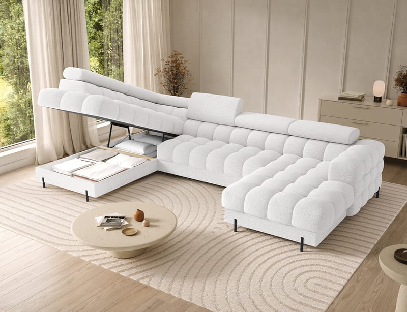 Feraria 6-sits Bubblig Bäddsoffa med Divan och Schäslong förvaring Vänster - Royal 01 - Möbler - Vardagsrum - Bäddsoffor - Hörnbäddsoffa