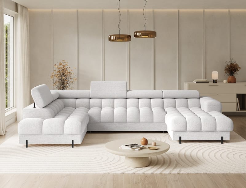 Feraria 6-sits Bubblig Bäddsoffa med Divan och Schäslong förvaring Vänster - Royal 01 - Möbler - Vardagsrum - Bäddsoffor - Hörnbäddsoffa