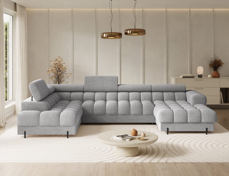 Feraria 6-sits Bubblig Bäddsoffa med Divan och Schäslong förvaring Vänster - Royal 03 - Möbler - Vardagsrum - Bäddsoffor - Hörnbäddsoffa