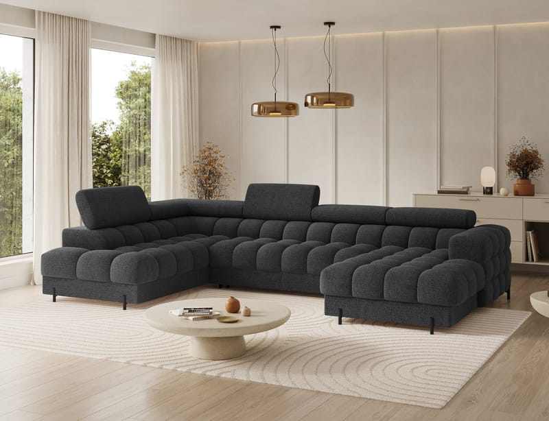Feraria 6-sits Bubblig Bäddsoffa med Divan och Schäslong förvaring Vänster - Royal 05 - Möbler - Vardagsrum - Bäddsoffor - Hörnbäddsoffa