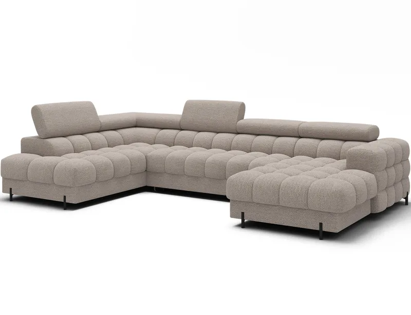 Feraria 6-sits Bubblig Bäddsoffa med Divan och Schäslong förvaring Vänster, Royal 18