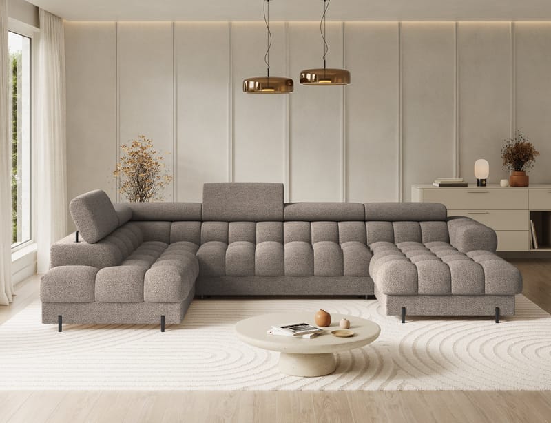 Feraria 6-sits Bubblig Bäddsoffa med Divan och Schäslong förvaring Vänster - Royal 20 - Möbler - Vardagsrum - Bäddsoffor - Hörnbäddsoffa