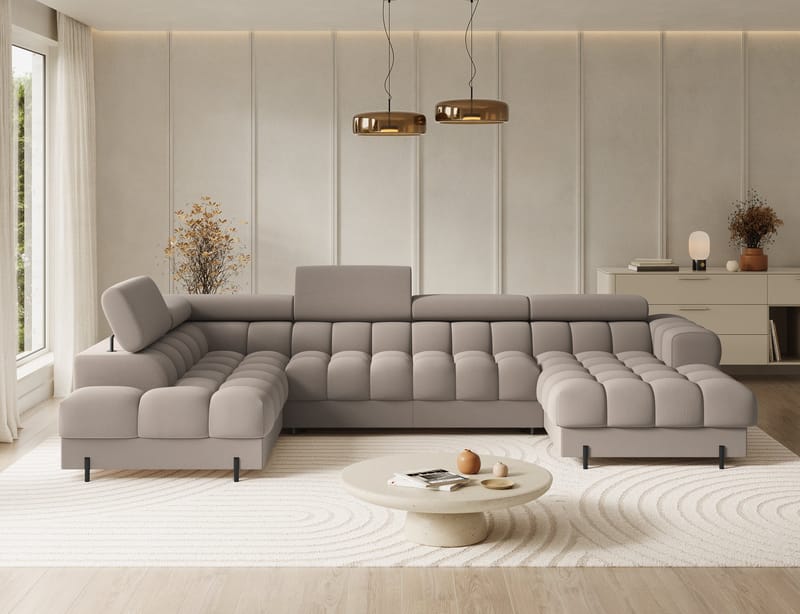 Feraria 6-sits Bubblig Bäddsoffa med Divan och Schäslong förvaring Vänster - Sola 18 - Möbler - Vardagsrum - Bäddsoffor - Hörnbäddsoffa