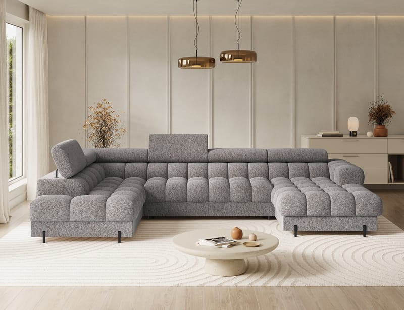 Feraria 6-sits Bubblig Bäddsoffa med Divan och Schäslong förvaring Vänster - Pellerito 20 - Möbler - Vardagsrum - Bäddsoffor - Hörnbäddsoffa