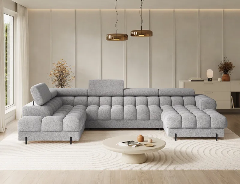 Feraria 6-sits Bubblig Bäddsoffa med Divan och Schäslong förvaring Vänster - Pellerito 03 - Möbler - Vardagsrum - Bäddsoffor - Hörnbäddsoffa