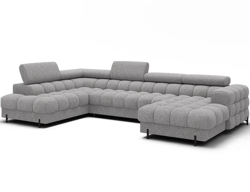 Feraria 6-sits Bubblig Bäddsoffa med Divan och Schäslong förvaring Vänster, Pellerito 03
