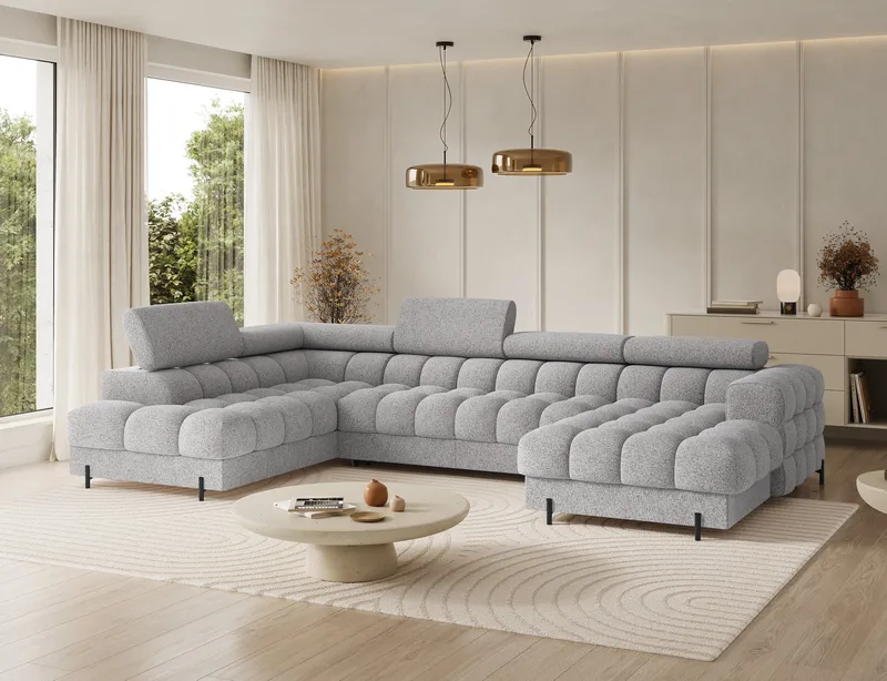 Feraria 6-sits Bubblig Bäddsoffa med Divan och Schäslong förvaring Vänster - Pellerito 03 - Möbler - Vardagsrum - Bäddsoffor - Hörnbäddsoffa
