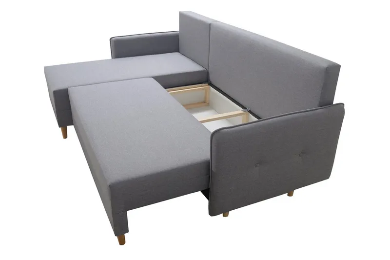 Fernisia Hörnbäddsoffa - Grå - Möbler - Vardagsrum - Bäddsoffor