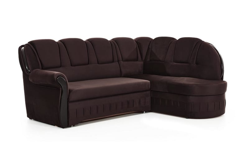 Fica Bädsoffa med Schäslong Höger - Brun - Möbler - Vardagsrum - Bäddsoffor