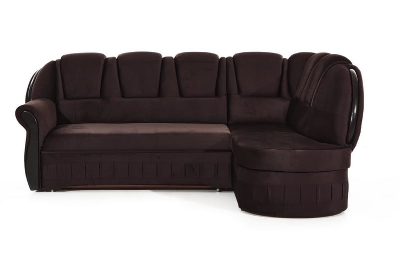 Fica Bädsoffa med Schäslong Höger - Brun - Möbler - Vardagsrum - Bäddsoffor