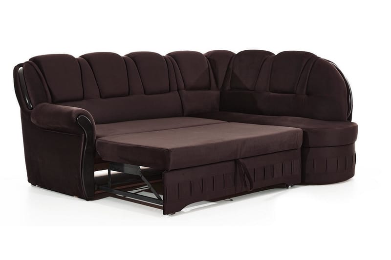 Fica Bädsoffa med Schäslong Höger - Brun - Möbler - Vardagsrum - Bäddsoffor