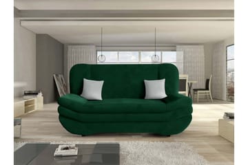 Figurelle 3-sits Längsbäddad Bäddsoffa 130x190 cm med Förvaring i Sammet - Grön - Möbler - Vardagsrum - Bäddsoffor