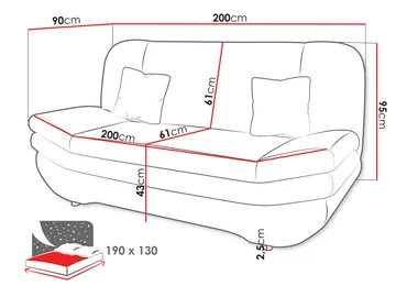 Figurelle Bäddsoffa 2-sits - Brun - Möbler - Vardagsrum - Bäddsoffor
