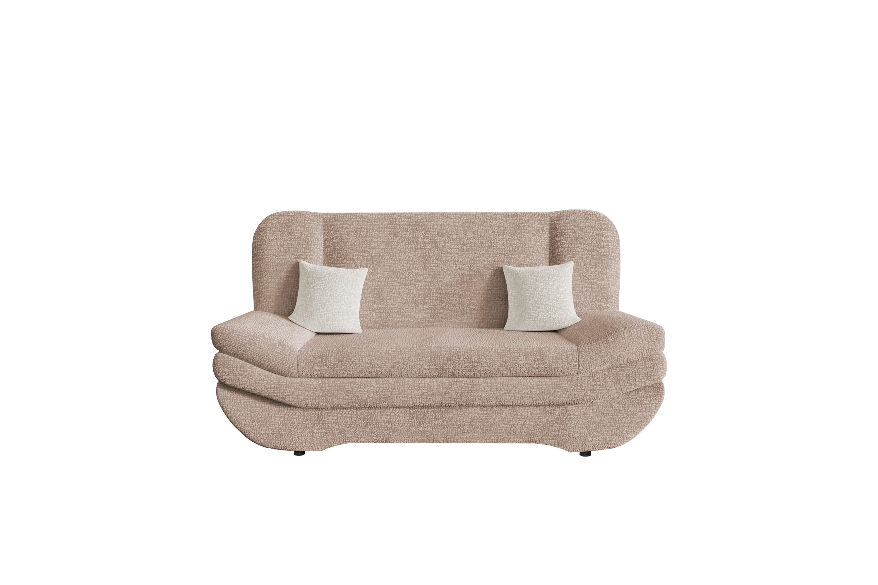 figurelle bäddsoffa 2-sits - rosa/beige