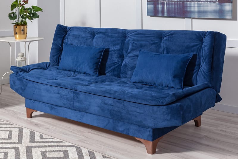 FINLAW 3-sits Bäddsoffa Blå - Möbler - Vardagsrum - Bäddsoffor