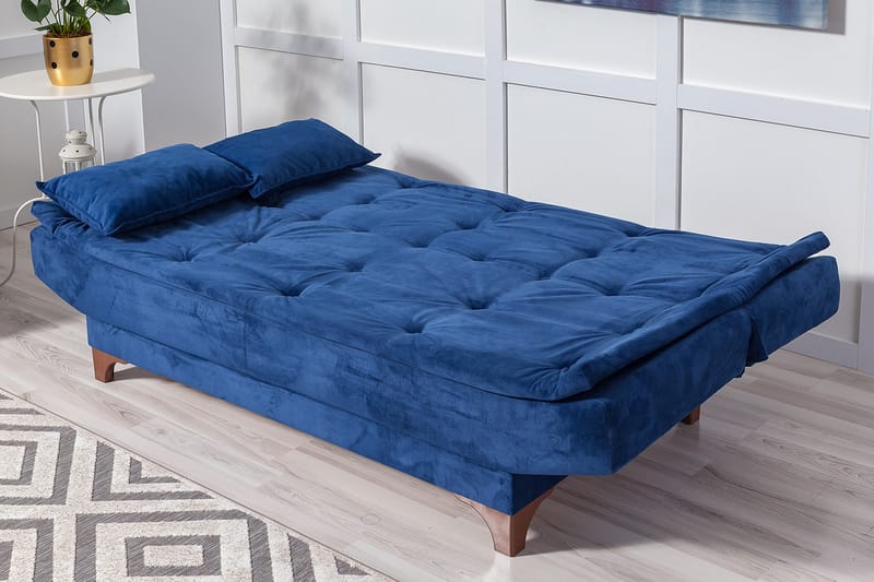 FINLAW 3-sits Bäddsoffa Blå - Möbler - Vardagsrum - Bäddsoffor