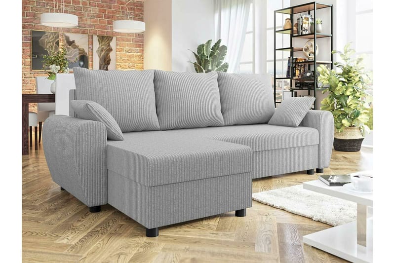 Fionara 3-sits Hörnbäddsoffa Grå - Möbler - Vardagsrum - Bäddsoffor