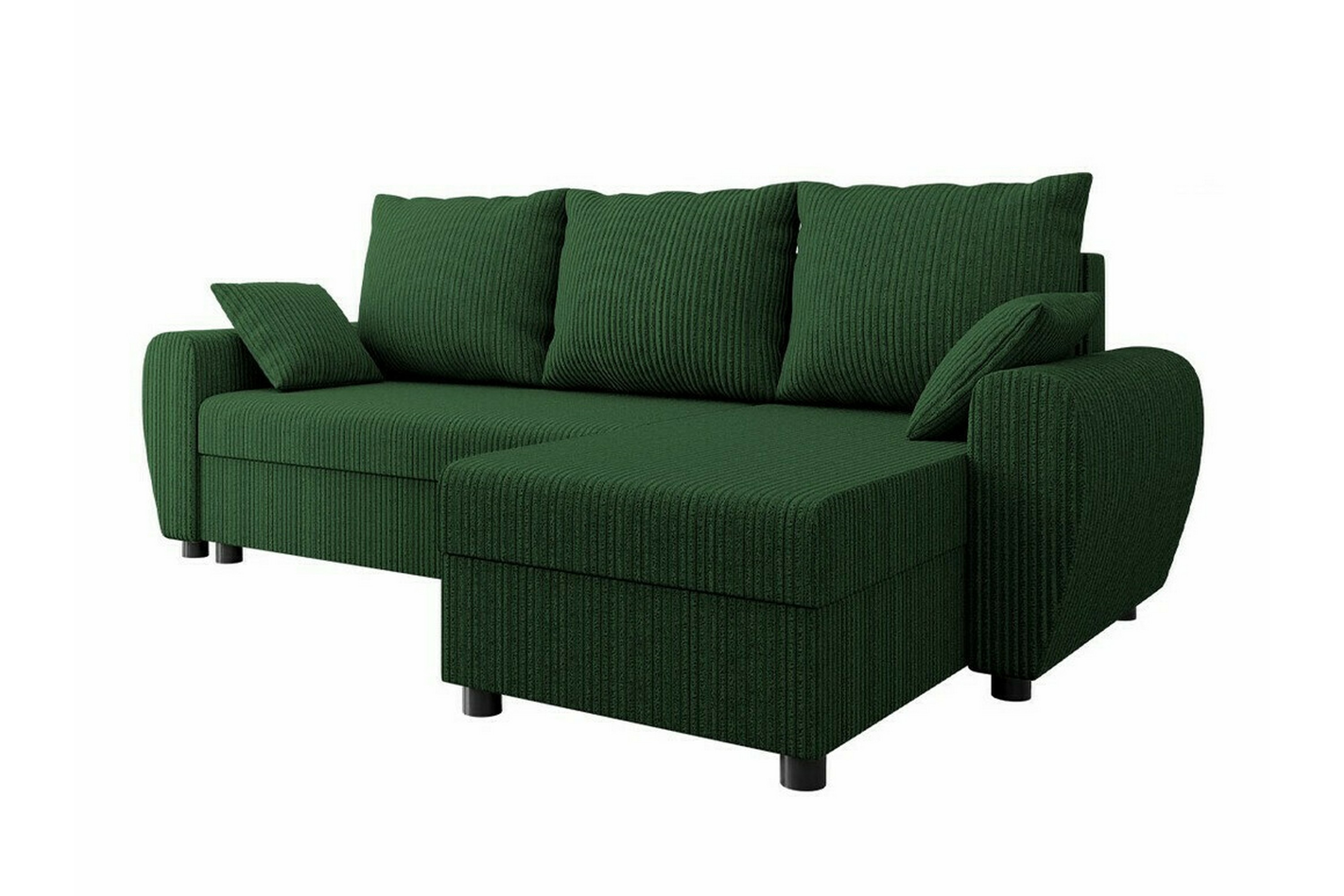 fionara 3-sits hörnbäddsoffa grön -