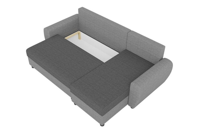 Fionara 3-sits Hörnbäddsoffa Ljusgrå - Hörnbäddsoffa - Bäddsoffor