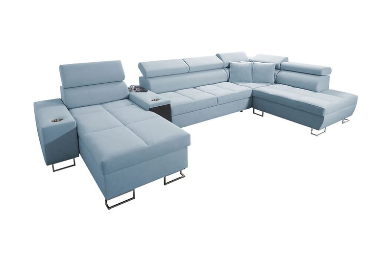 FIORANO 3-sits Bäddsoffa Höger - Blå - Möbler - Vardagsrum - Bäddsoffor - U bäddsoffa
