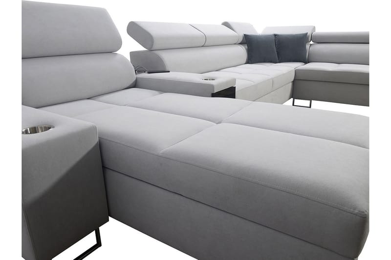 FIORANO 3-sits Bäddsoffa Vänster - Svart - Möbler - Vardagsrum - Bäddsoffor - U bäddsoffa