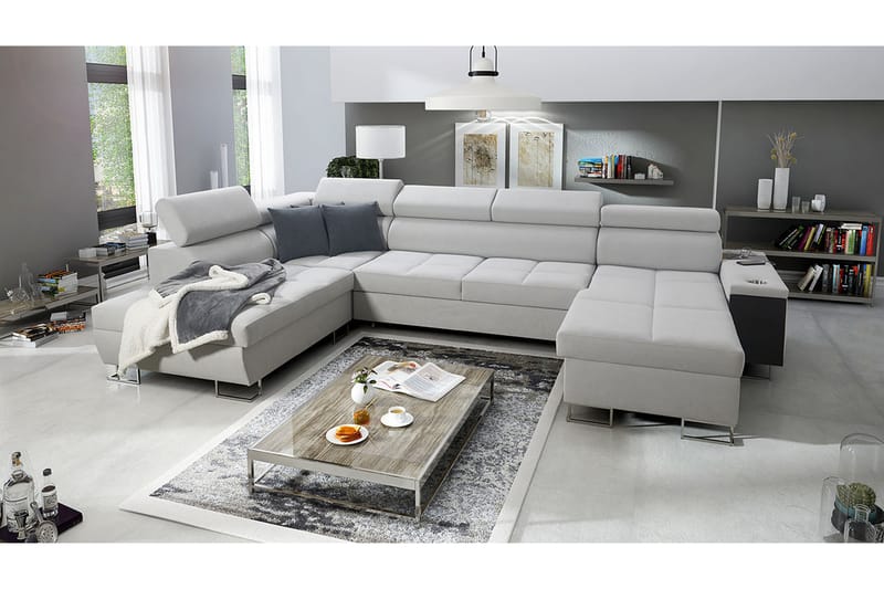 FIORANO 4-sits Bäddsoffa Vänster - Vit - Möbler - Vardagsrum - Bäddsoffor - U bäddsoffa