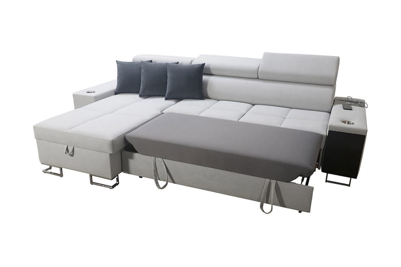 FIORANO 4-sits Hörnbäddsoffa Höger Svart - Möbler - Vardagsrum - Bäddsoffor - Hörnbäddsoffa